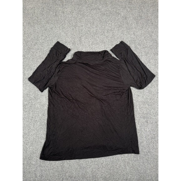 Skims Womens Black Long Sleeve Collared Button Front Pajama Top Size Medium - Picture 11 of 11